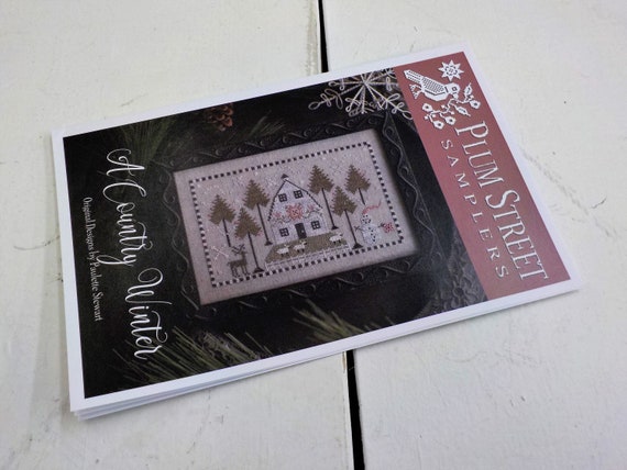 A Country Winter by Plum Street Samplers...cross stitch pattern, Christmas cross stitch, winter cross stitch