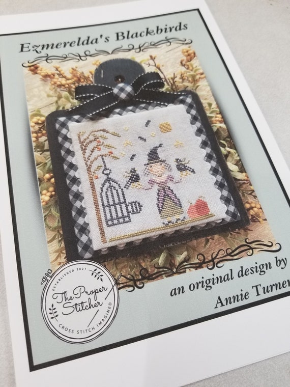 Ezmerelda's Blackbirds by Annie Turner of the Proper Stitcher...cross stitch pattern