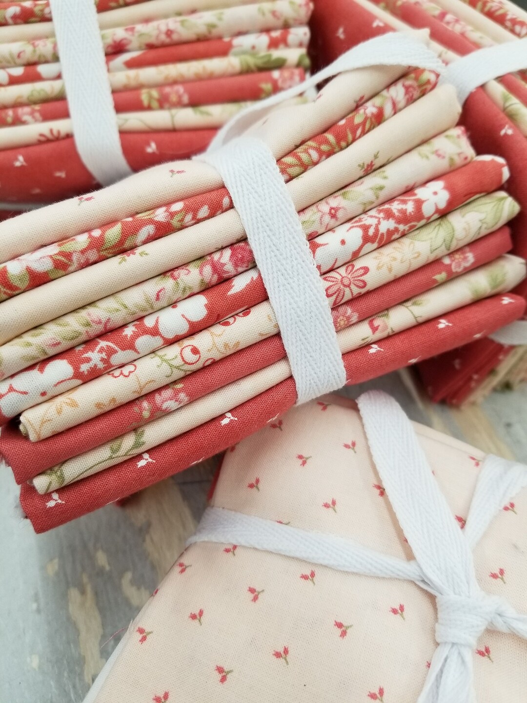 Bliss Blush & Rose Fat Quarter Bundle by 3 Sisters for Moda Fabrics...9 ...