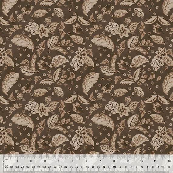 Dwell...54740-4 Cocoa...Plush Paisleys...Whistler Studios...Windham Fabrics