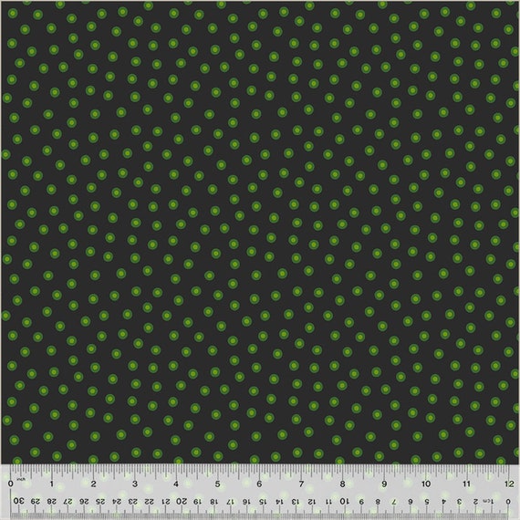 Circa: Poison Green...Green Double Dot Soot 54096-1-1...Whistler Studios...Windham Fabrics