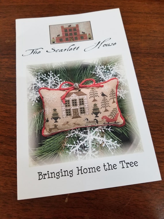Bringing Home the Tree by The Scarlett House...cross stitch pattern, Christmas project