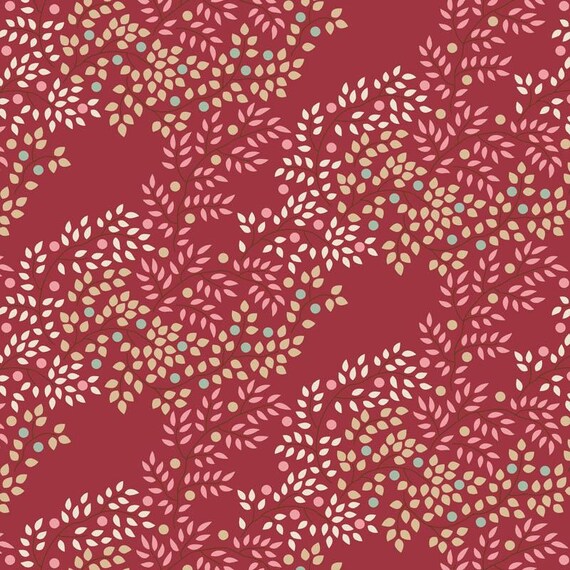 Creating Memories...Winter Reds and Greens...Berrytangle Burgundy TIL130147-V15...Tilda fabrics...Tone Finnanger