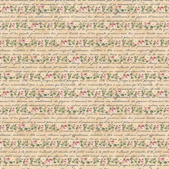 Rose & Violet's Bouquet de Fleur...C17296-parchment...designer Miss Rose Sister Violet...Riley Blake Designs