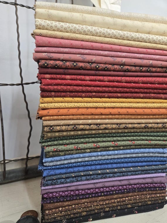 Prairie Dry Goods II...HALF Yard bundle...Pam Buda...Marcus Fabrics...40 prints