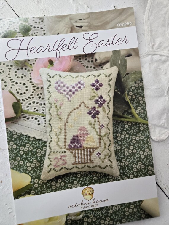 Heartfelt Easter...October House Fiber Arts...cross stitch pattern