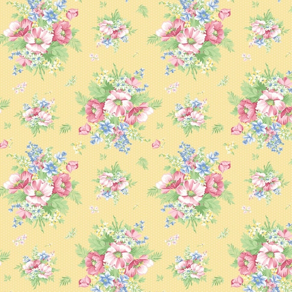April's Garden...Charming...Yellow...16537B-33...April Cornell...Benartex
