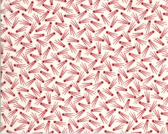 American Gathering Cream Red 49124 11 by Primitive Gatherings for moda fabrics