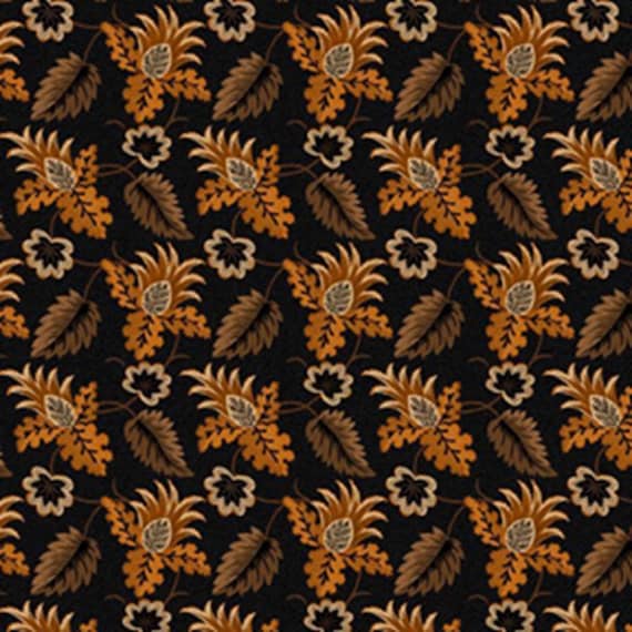 Cheddar and Coal III...R171473D BLACK...Jacobean...Pam Buda...Marcus Fabrics