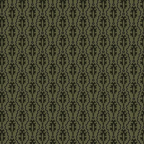 Bluebird Manor...Cameo Stripe R221050D GREEN...Paula Barnes...Marcus Fabrics