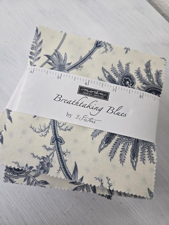 Breathtaking Blues...charm pack...3 Sisters...Moda Fabrics...42 squares