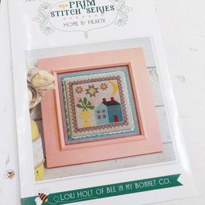 Prim Stitch Series, Home & Hearth, no. 6 of 12 by Lori Holt of Bee in My Bonnet, cross stitch pattern, it's sew emma stitchery
