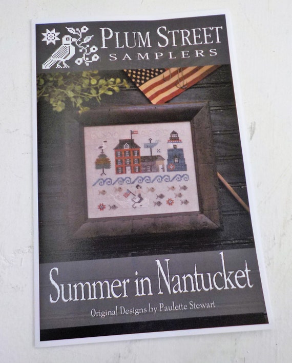 Summer in Nantucket by Plum Street Samplers...cross stitch pattern, summer, 4th of july, patriotic cross stitch, americana, independance day