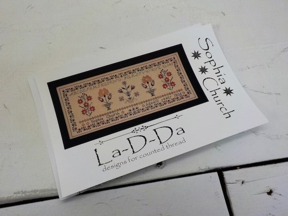 Sophia Church by La-D-Da...cross stitch pattern, flower cross stitch, sampler cross stitch