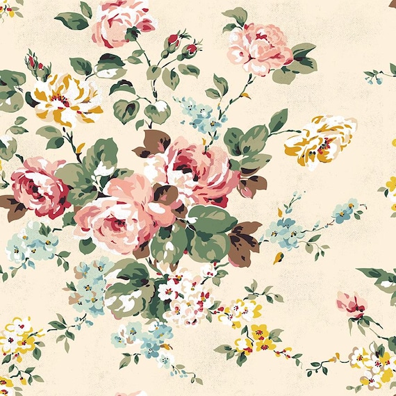 Rose & Violet's Bouquet des Fleurs...C17290-cream...designer Miss Rose Sister Violet...Riley Blake Designs