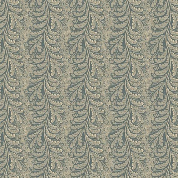 Bluebird Manor...Feather Stripe R221046D BLUE...Paula Barnes...Marcus Fabrics