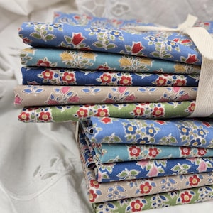 Jubilee Farm Flowers Blender...HALF yard bundle...a Tilda Collection designed by Tone Finnanger...5 prints