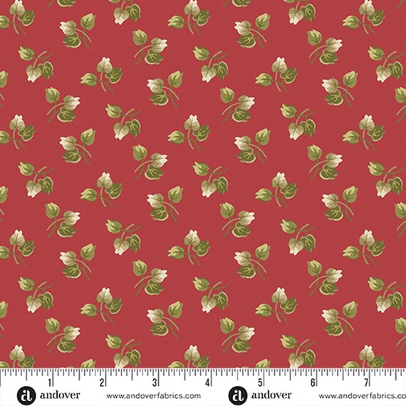 Joy...Cranberry Holly A-1039-R...Edyta Sitar of Laundry Basket Quilts...Andover