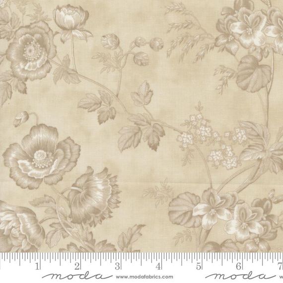 3 Sisters Favorites...Vintage Linens...Vintage Taupe 44360 15...Moda Fabrics