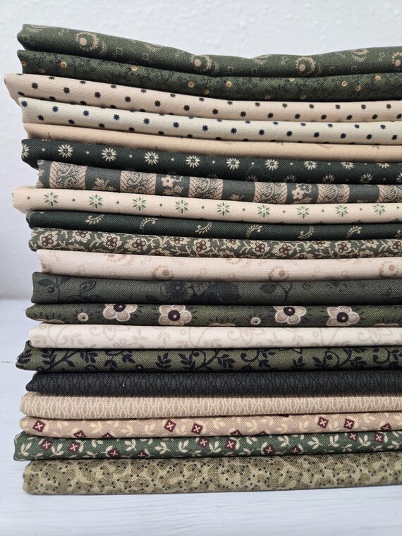 Old Village Greens...FQ bundle...Pam Buda...Marcus Fabrics...20 prints