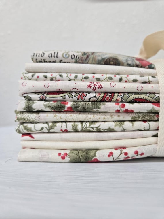 Candlelight Christmas...Cream HALF Yard Bundle...3 Sisters...Moda Fabrics...11 prints