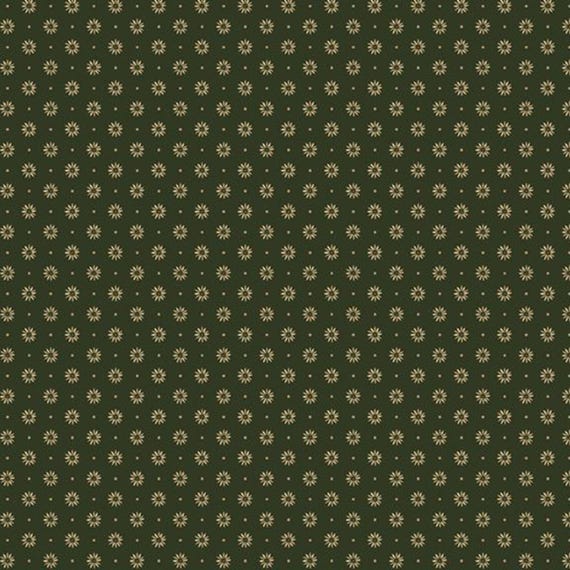 Old Village Greens...R171786D-HUNTER...duel petals...Pam Buda...Marcus Fabrics