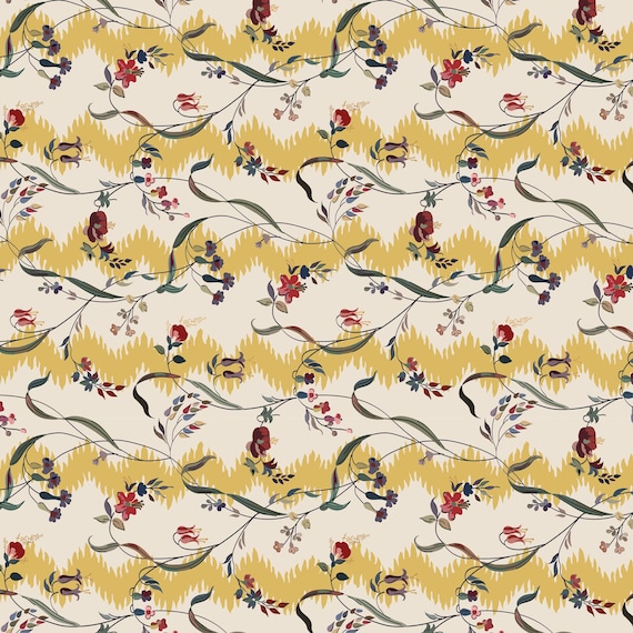 Heritage Garden...DV7501...Meadow Lane Yellow...Emma Newman of Gathering Thread...Devonstone Collection