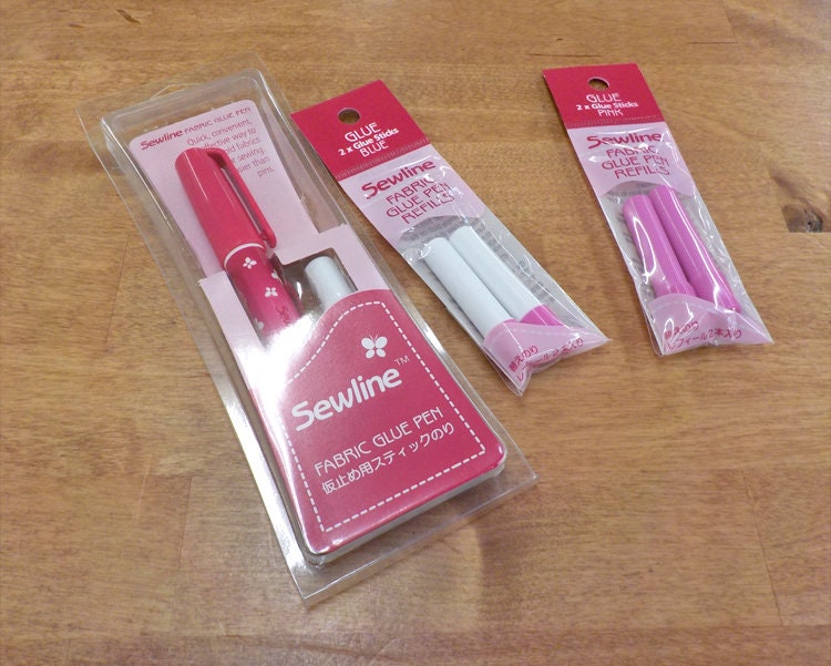 Sewline Fabric Glue Pen RefillsBlue pack of 6 glue sticks