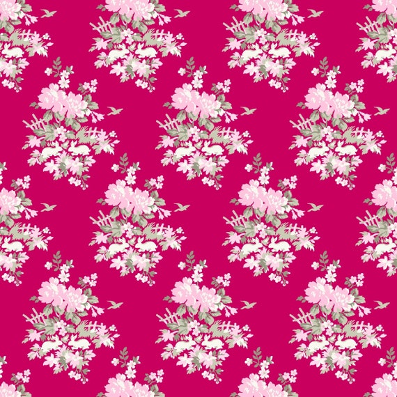 Amelie...TW20 Red...Tanya Whelan...cottage style print...floral
