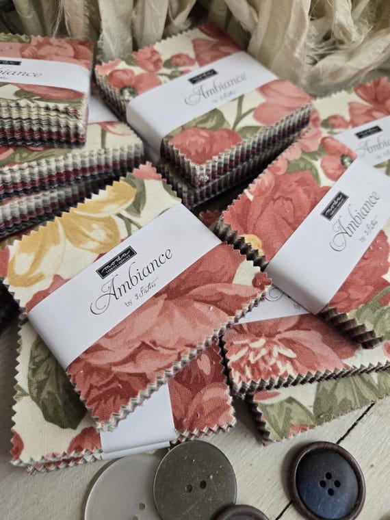 Ambiance...Mini Charm Pack...3 Sisters...Moda Fabrics...42 squares