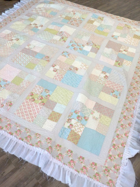 Swatch quilt kit...designed by Mickey Zimmer of Sweetwater Cotton Shoppe...featuring Cottage Linen Closet by Brenda Riddle for Moda Fabrics