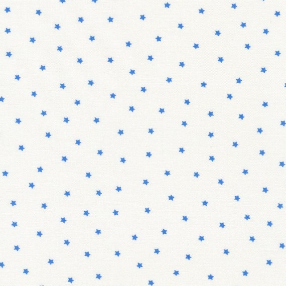 Hints of Prints, Flowerhouse 30's...Stars Blue FLHD219024...Debbie Beaves...Robert Kaufman Fabrics