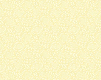 Cottage Charm Swirls Reverse NOIR-CD7313-BUTTER designed by Timeless Treasures, Pastel Floral
