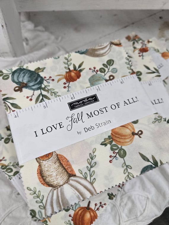 I Love Fall Most of All...charm pack...Deb Strain...Moda Fabrics...42 squares
