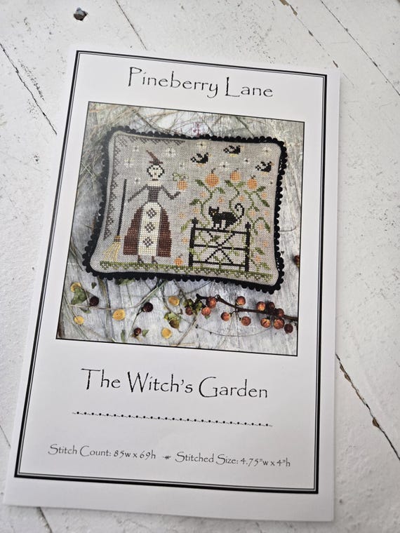The Witch's Garden...Pineberry Lane...cross stitch chart...Halloween