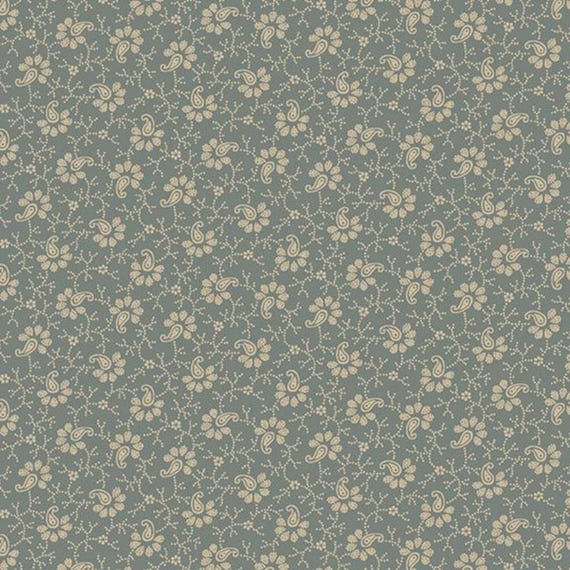 Bluebird Manor...Paisley Flower R221049D BLUE...Paula Barnes...Marcus Fabrics