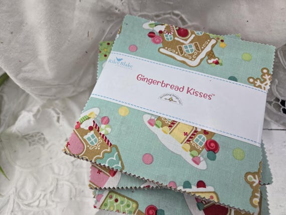 Gingerbread Kisses...5 inch stacker...Doodlebug Designs...Riley Blake Designs...42 squares