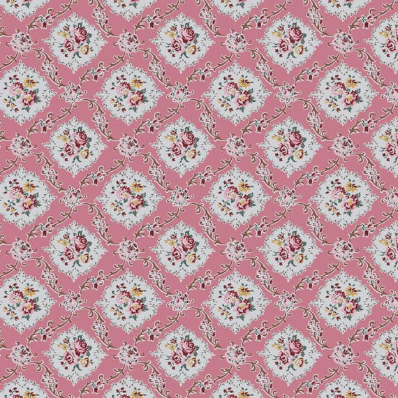 Heritage Garden...DV7505...Garden Walk Pink...Emma Newman of Gathering Thread...Devonstone Collection