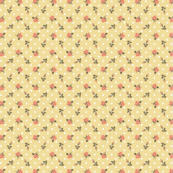 Delightful Department Store Oh Dear Yellow by Amy Jordan for Poppie Cotton, pastel print