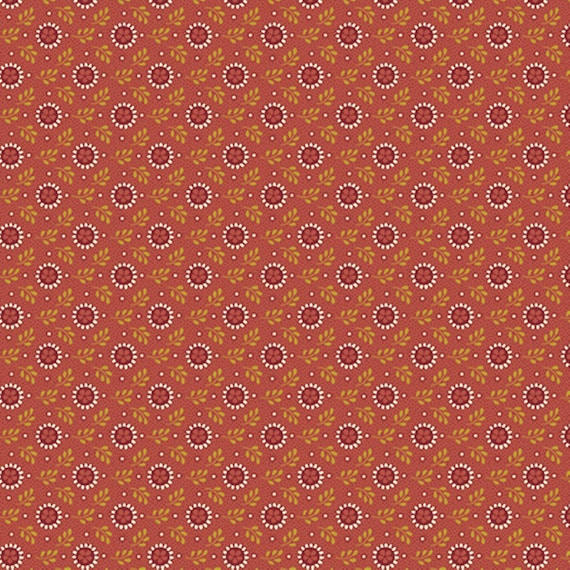 Christmas at Home...16721M-10 Tiny Daisy...Red...April Cornell...Benartex