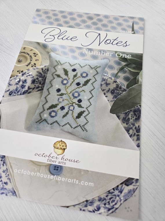 Blue Notes...Number 1...October House Fiber Arts...cross stitch chart