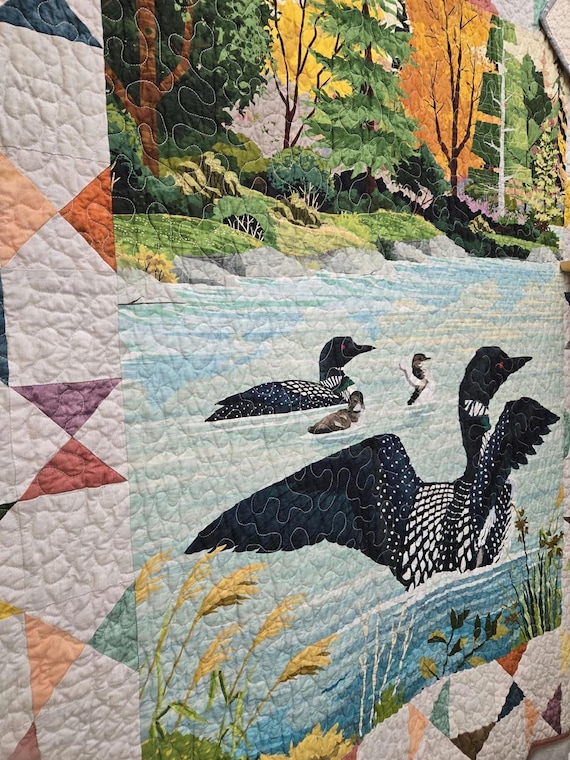 Loonar Landing kit...designed by Mickey Zimmer...featuring 2024 Quilt Minnesota Shop Hop fabrics