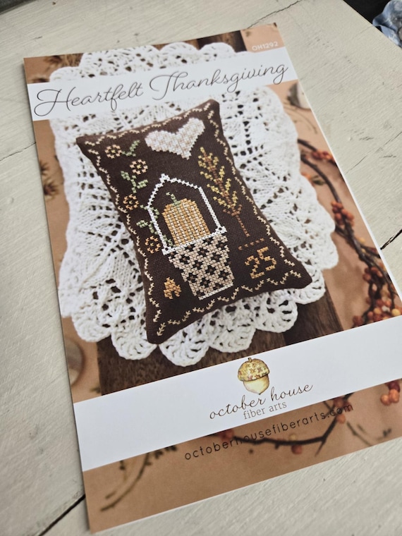 Heartfelt Thanksgiving...October House Fiber Arts...cross stitch pattern
