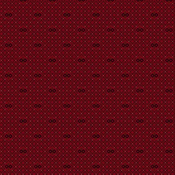 Sturbridge Floral Petites R170714D-RED Mosaic Tile by Pam Buda for Marcus Fabrics