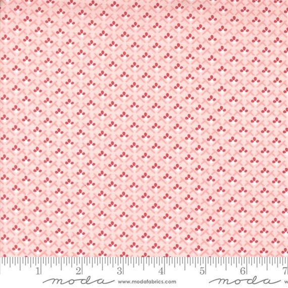 Hollyhocks & Roses...Pink 3054-16...Bunny Hill Designs...Moda Fabrics