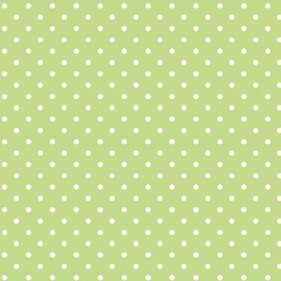 Picnic TW17 Green by Tanya Whelan...cottage style print, dot