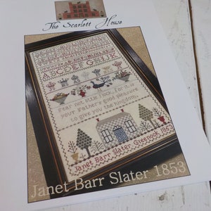 Janet Barr Slater 1853 by The Scarlett House...flower cross stitch, cross stitch chart