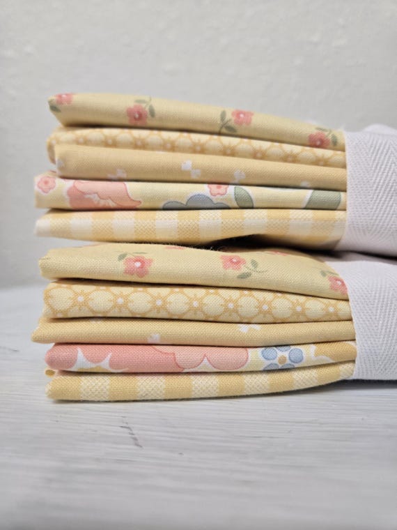 Handmade Sweetness...HALF Yard bundle...Golden Yellows...Heather Briggs of My Sew Quilty Life...Moda Fabrics...5 prints