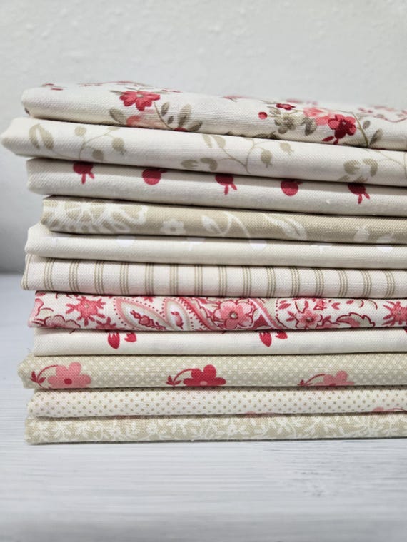 Petals and Polka Dots...Low Volume HALF Yard Bundle...Bunny Hill Designs...Moda Fabrics...11 prints
