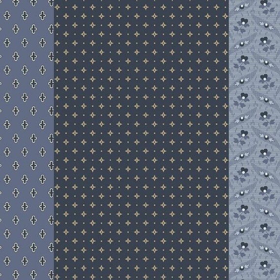 Curated Cottons Strip-It edge to edge R310738D-BLUE-2 by Sheryl Johnson for Marcus Fabrics